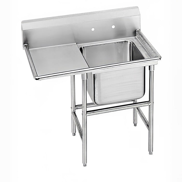 Advance Tabco 9-81-20-36L 62" 1 Compartment Sink w/ 20"L x 28"W Bowl, 12" Deep-cityfoodequipment.com