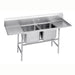 Advance Tabco 9-82-40-24RL 93" 2 Compartment Sink w/ 20"L x 28"W Bowl, 12" Deep-cityfoodequipment.com
