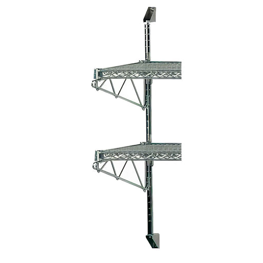 Advance Tabco AB2-14 Post & Brackets for 14" Deep Wall Mounted Shelf w/ Hardware, Chrome-cityfoodequipment.com