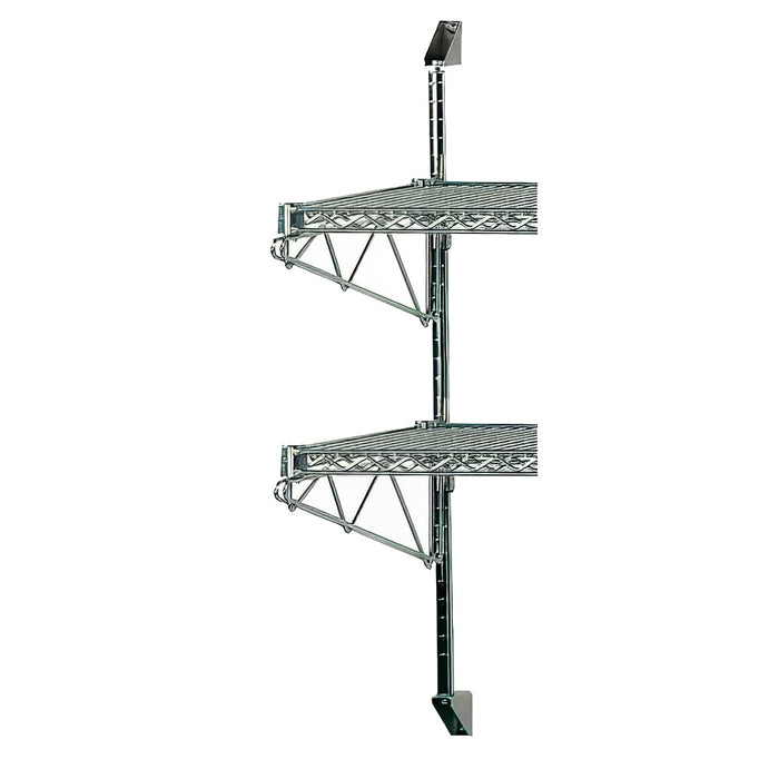 Advance Tabco AB2-14 Post & Brackets for 14" Deep Wall Mounted Shelf w/ Hardware, Chrome-cityfoodequipment.com