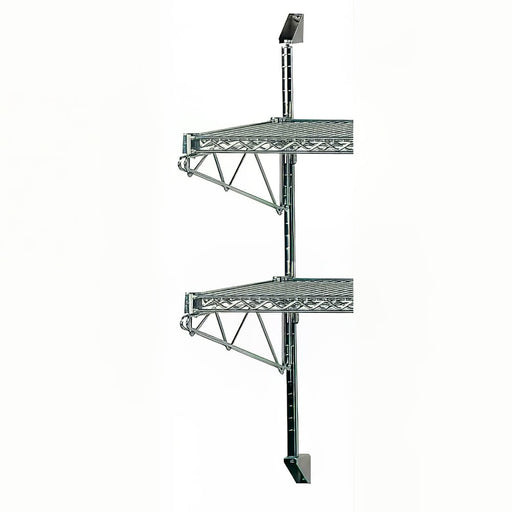 Advance Tabco AB2-18 Post & Brackets for 18" Deep Wall Mounted Shelf w/ Hardware, Chrome-cityfoodequipment.com