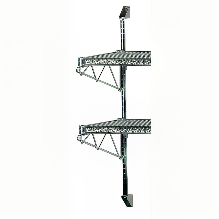 Advance Tabco AB2-18 Post & Brackets for 18" Deep Wall Mounted Shelf w/ Hardware, Chrome-cityfoodequipment.com