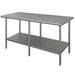 Advance Tabco AG-2411 132" 16 ga Work Table w/ Undershelf & 430 Series Stainless Flat Top-cityfoodequipment.com