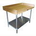 Advance Tabco BG-305 60" Maple Top Bakers Table w/ 4" Splash & Undershelf, 30"D-cityfoodequipment.com