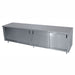Advance Tabco CB-SS-247M 84" Enclosed Work Table w/ Sliding Doors & Midshelf, 24"D-cityfoodequipment.com