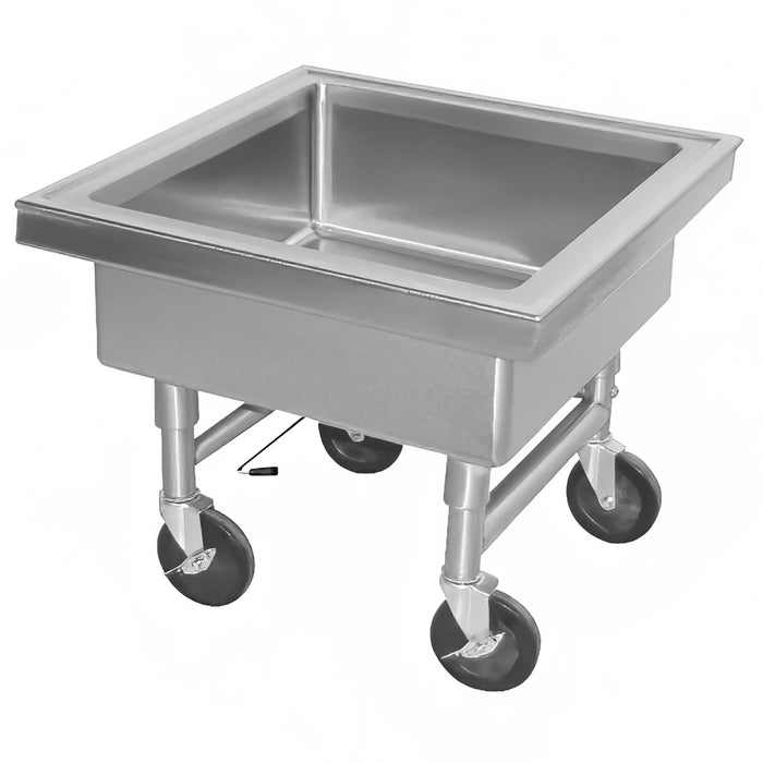Advance Tabco 9-FSS-20-EC-X 20"H Portable Soak Sink w/ 8"D Bowl, Drain Connection-cityfoodequipment.com