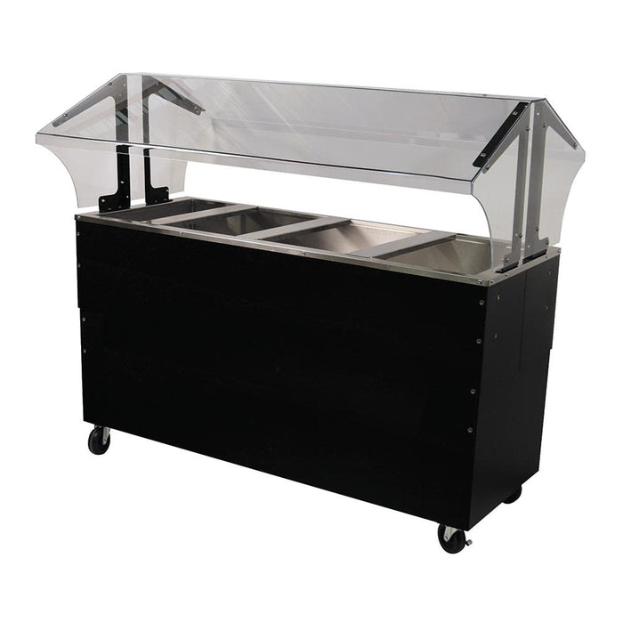 Advance Tabco B4-CPU-B-SB 58" Cold Food Bar - (4) Pan Capacity, Floor Model, Black-cityfoodequipment.com