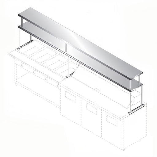 Advance Tabco CU-18-132-2 132" Solid Table Mounted Shelving-cityfoodequipment.com