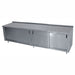 Advance Tabco CF-SS-2410M 120" Enclosed Work Table w/ Sliding Doors & Midshelf, 1 1/2" Backsplash, 24"D-cityfoodequipment.com