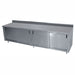 Advance Tabco CK-SS-249M 108" Enclosed Work Table w/ Sliding Doors & Midshelf, 5" Backsplash, 24"D-cityfoodequipment.com