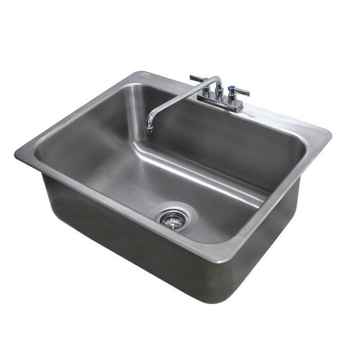 Advance Tabco DI-1-2812 (1) Compartment Drop-in Sink - 28" x 20", Drain Included-cityfoodequipment.com