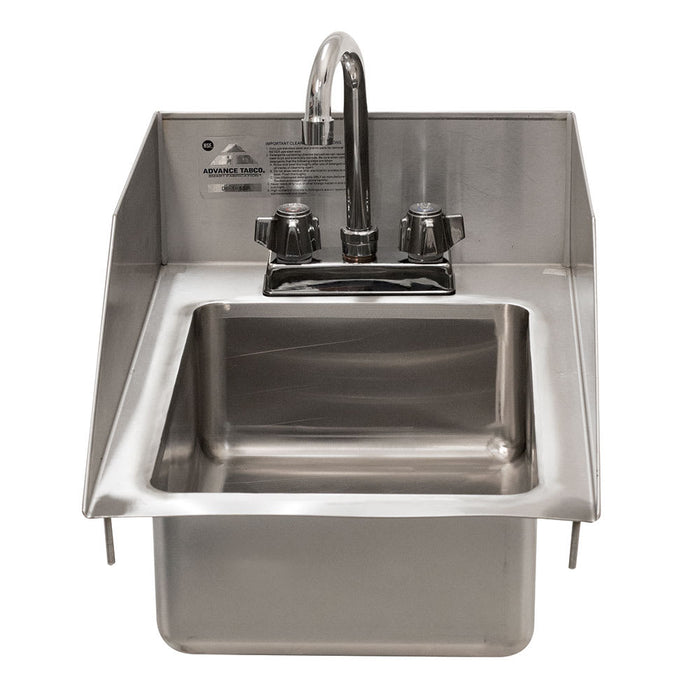 Advance Tabco DI-1-5SP-EC 12" 1 Compartment Sink w/ 10" x 14" x 5" Bowl-cityfoodequipment.com