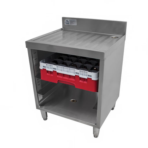 Advance Tabco CRCR-24-X 24" Closed Glass Rack Cabinet w/ 3 Pair Rack Glides, Stainless-cityfoodequipment.com
