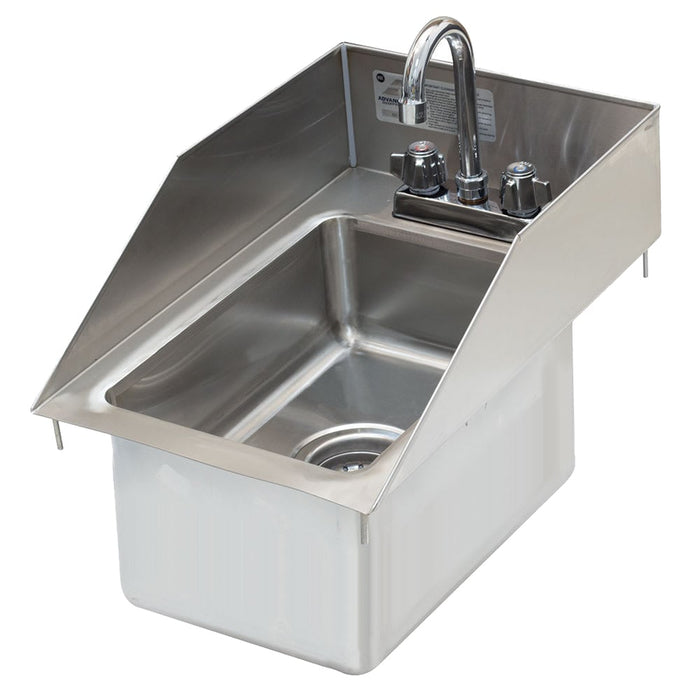 Advance Tabco DI-1-10SP-EC 12" 1 Compartment Sink w/ 10" x 14" x 10" Bowl-cityfoodequipment.com