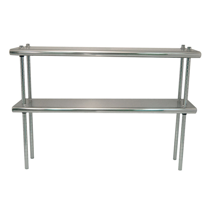 Advance Tabco DS-12-108 Table Mount Shelf - Double Deck, 12" x 108", 18 ga 430 Stainless-cityfoodequipment.com