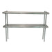 Advance Tabco DS-12-108 Table Mount Shelf - Double Deck, 12" x 108", 18 ga 430 Stainless-cityfoodequipment.com