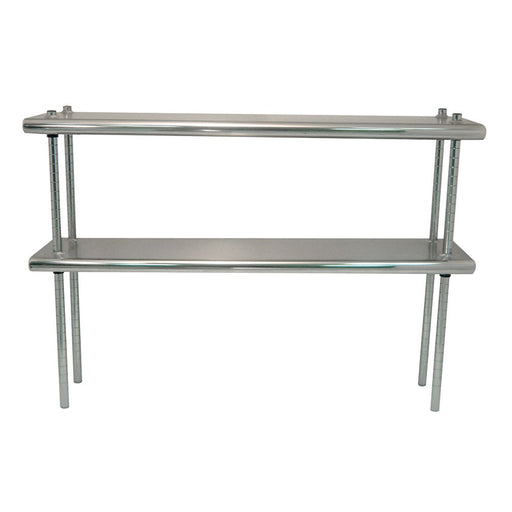 Advance Tabco DS-12-72 Table Mount Shelf - Double Deck, 12" x 72", 18 ga 430 Stainless-cityfoodequipment.com
