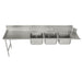 Advance Tabco DTC-3-1620-84L Dish Table - (3) 16x20x12" Bowls, 15" Left Drainboard, 16 ga 304 Stainless-cityfoodequipment.com
