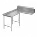 Advance Tabco DTC-G30-84L 83" Dishtable - Island Style, Stainless Legs, R-L, 14 ga 304 Stainless-cityfoodequipment.com