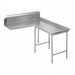 Advance Tabco DTC-G30-84R 83" Dishtable - Island Style, Stainless Legs, L-R, 14 ga 304 Stainless-cityfoodequipment.com