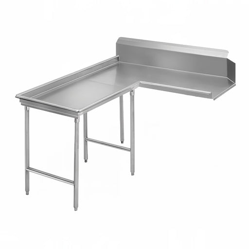 Advance Tabco DTC-G70-108L 107" Dishtable - Island Style, Crossrails, Stainless Legs, R-L, 14 ga 304 Stainless-cityfoodequipment.com