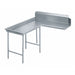 Advance Tabco DTC-G70-72L 71" Dishtable - Island Style, Crossrails, Stainless Legs, R-L, 14 ga 304 Stainless-cityfoodequipment.com