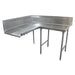 Advance Tabco DTC-K30-84R 83" Komer Clean Dishtable - L-Shape, Stainless Legs, L-R, 14 ga 304 Stainless-cityfoodequipment.com