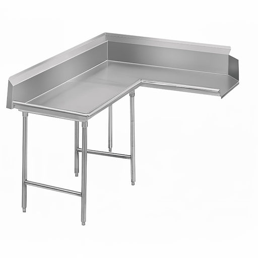 Advance Tabco DTC-K70-108L 107" Komer Clean Dishtable - Crossrails, Stainless Legs, R-L, 14 ga 304 Stainless-cityfoodequipment.com