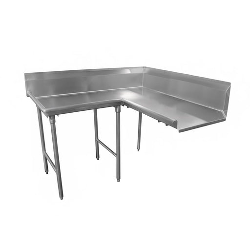 Advance Tabco DTC-K70-120L 119" Komer Clean Dishtable - Crossrails, Stainless Legs, R-L, 14 ga 304 Stainless-cityfoodequipment.com