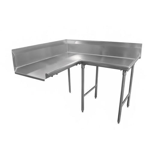 Advance Tabco DTC-K70-120R 119" Korner Clean Dishtable - Crossrails, Stainless Legs, L-R, 14 ga 304 Stainless-cityfoodequipment.com