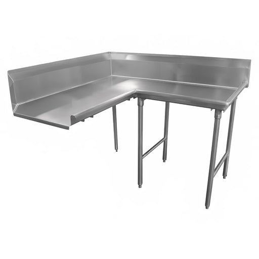 Advance Tabco DTC-K70-60R 59" Komer Clean Dishtable - Crossrails, Stainless Legs, L-R, 14 ga 304 Stainless-cityfoodequipment.com
