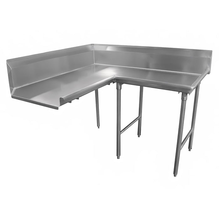 Advance Tabco DTC-K70-60R 59" Komer Clean Dishtable - Crossrails, Stainless Legs, L-R, 14 ga 304 Stainless-cityfoodequipment.com