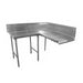 Advance Tabco DTC-K70-84L 83" Komer Clean Dishtable - Crossrails, Stainless Legs, R-L, 14 ga 304 Stainless-cityfoodequipment.com