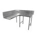 Advance Tabco DTC-K70-84R 83" Komer Clean Dishtable - Crossrails, Stainless Legs, L-R, 14 ga 304 Stainless-cityfoodequipment.com