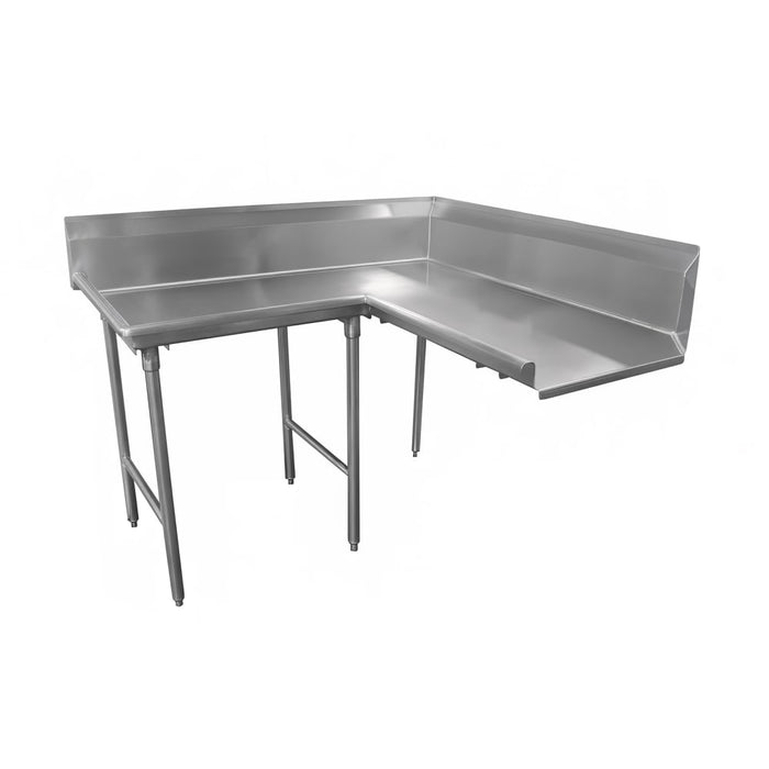 Advance Tabco DTC-K70-96L 95" Komer Clean Dishtable - Crossrails, Stainless Legs, R-L, 14 ga 304 Stainless-cityfoodequipment.com