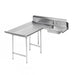 Advance Tabco DTS-D30-108L 107" L R Dishlanding Soil Dishtable - 10 1/2" Backsplash, Stainless Legs-cityfoodequipment.com