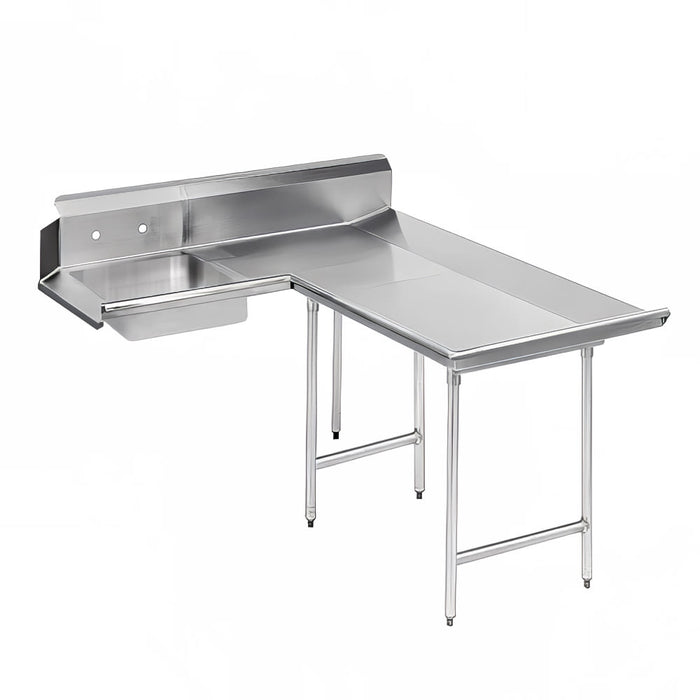 Advance Tabco DTS-D30-108R 107" R L Dishlanding Soil Dishtable - 10 1/2" Backsplash, Stainless Legs-cityfoodequipment.com