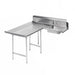 Advance Tabco DTS-D30-120L 119" L R Dishlanding Soil Dishtable - 10 1/2" Backsplash, Stainless Legs-cityfoodequipment.com