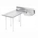 Advance Tabco DTS-D30-144L 143" L R Dishlanding Soil Dishtable - 10 1/2" Backsplash, Stainless Legs-cityfoodequipment.com