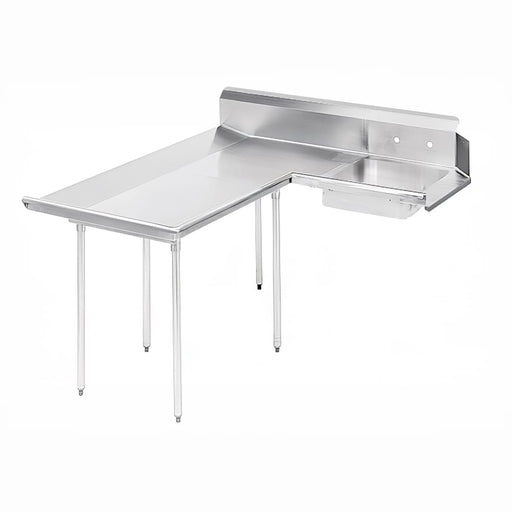 Advance Tabco DTS-D30-144R 143" R L Dishlanding Soil Dishtable - 10 1/2" Backsplash, Stainless Legs-cityfoodequipment.com