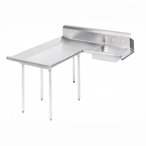 Advance Tabco DTS-D70-84R 83" R-L Dishlanding Soil Dishtable - Crossrails, Stainless Legs-cityfoodequipment.com