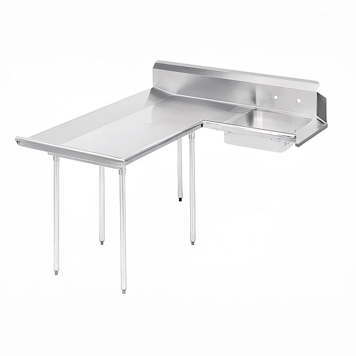 Advance Tabco DTS-D70-84R 83" R-L Dishlanding Soil Dishtable - Crossrails, Stainless Legs-cityfoodequipment.com