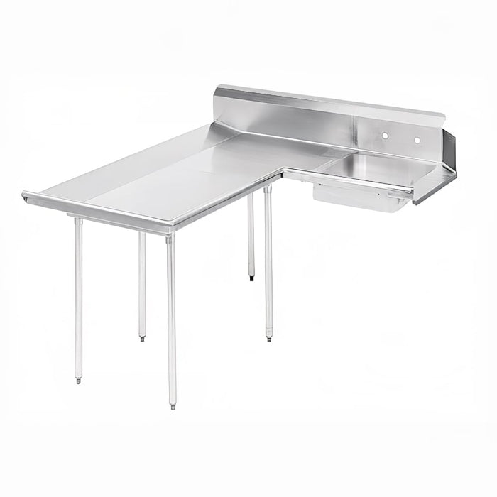 Advance Tabco DTS-D70-96L 95" L-R Dishlanding Soil Dishtable - Crossrails, Stainless Legs-cityfoodequipment.com