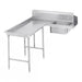 Advance Tabco DTS-G30-72L 71" L R Island Soil Dishtable - 10 1/2" Backsplash, Stainless Legs, 14 ga Stainless-cityfoodequipment.com