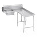 Advance Tabco DTS-G70-96R 95" R-L Island Soil Dishtable - Crossrails, Stainless Legs, 14 ga 304 Stainless-cityfoodequipment.com
