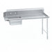 Advance Tabco DTS-S30-108R 107" R L Straight Soil Table - 10 1/2" Backsplash, Stainless Legs, 14 ga 304 Stainless-cityfoodequipment.com