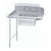 Advance Tabco DTS-S30-36L 35" L R Straight Soil Table - 10 1/2" Backsplash, Stainless Legs, 14 ga 304 Stainless-cityfoodequipment.com