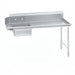 Advance Tabco DTS-S30-48R 47" R L Straight Soil Table - 10 1/2" Backsplash, Stainless Legs, 14 ga 304 Stainless-cityfoodequipment.com