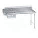 Advance Tabco DTS-S70-120R 119" R L Straight Soil Dishtable - 10 1/2" Backsplash, Stainless Legs, 16 ga Stainless-cityfoodequipment.com