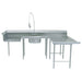 Advance Tabco DTS-U30-108R Soiled R-L Dishtable - U Shape, Stainless Legs, 59x108x108", 16 ga 304 Stainless-cityfoodequipment.com